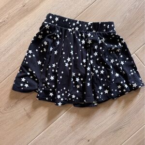 Girls Pixie Lane Black Star-Print Skort